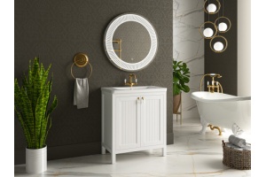 Тумба с раковиной Misty Адель 60 белая матовая - 2