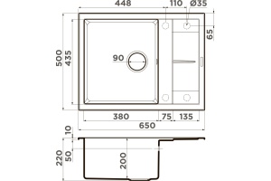 Мойка кухонная Omoikiri Sumi leningrad grey (4993549) - 2