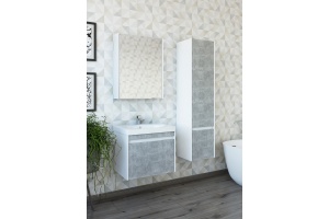 Зеркало-шкаф Sanflor Калипсо 60 R, белое, ателье светлый - 2