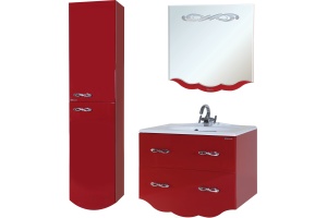 Зеркало Bellezza Версаль 90 красное - 2