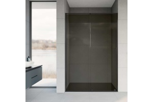 Душевая дверь в нишу Vincea Arno 120x200 профиль черный стекло тонированное