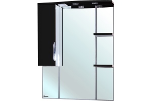 Зеркало-шкаф Bellezza Лагуна 85 L черный