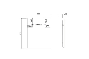 Зеркало Vincea 50х70 черное с подсветкой - 3