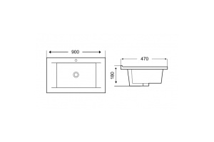 Раковина встраиваемая Weltwasser WW DEILBACH 7505- 90 белый (10000004631) - 2