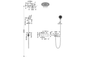 Душевой комплект Vincea Groove с термостатом хром - 3