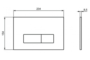 Клавиша смыва Ideal Standard OLEAS хром - 3