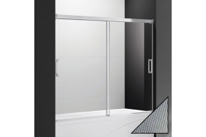 Шторка на ванну Cezares Tandem Soft VF 2 150/145 P Cr стекло прозрачное