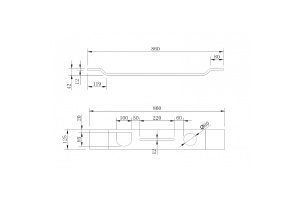Полка на ванну Abber Stein белая матовая - 2