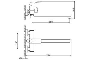 Смеситель для ванны Gappo Aventador G2250 - 3