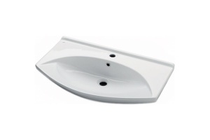 Тумба с раковиной Misty Латте 85 бежевая глянцевая - 3