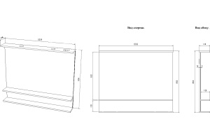 Зеркало Sanflor Бруно 105 белое, орегон с подсветкой - 3