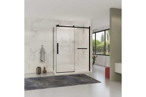 Душевой уголок Vincea Como Soft 140х100 профиль черный стекло прозрачное 