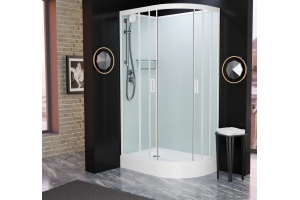 Душевая кабина Frank F418L White левосторонняя б/к  Без крыши