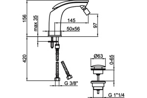 Смеситель Webert Aria AI840102015 хром для биде - 2