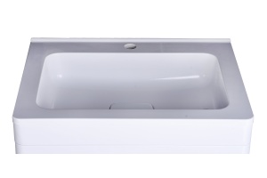 Тумба напольная Каре 60 (2 ящ.) Люкс белая, PLUS - 3