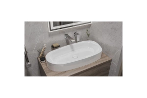 Раковина накладная Whitecross Moonstone E 70х35 белая глянцевая - 3