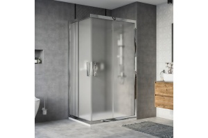 Душевой уголок STWORKI Карлстад DE019RC90110200 110x90 см профиль хром глянец, стекло матовое