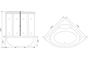 Душевая кабина Timo Standart 135x135 см (T-1135) - 3
