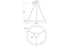 Подвесной светильник Maytoni Saturno MOD415PL-L60BS4K - 3