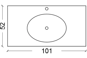 Раковина - столешница Armadi Art NeoArt Monaco 100 бежевый - 3