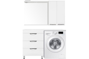 Тумба для комплекта Style Line Жасмин 60 Люкс Plus белая, для стиральной машины - 2