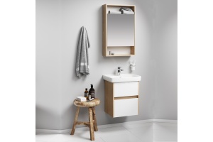 Зеркало-шкаф Aqwella City 50 дуб балтийский - 2