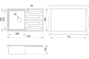Мойка кухонная Granula GR-8002 шварц - 2