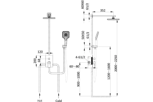 Душевой комплект встраиваемый Vincea Next черный матовый - 3