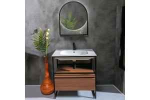 Консоль под раковину Armadi Art Loft 80 черный - 3