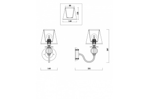 Бра Freya Inessa FR2685WL-01BZ - 3