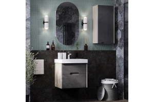 Комплект мебели Aquaton Оливия 55 светлое дерево-серый