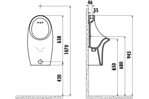 Писсуар Creavit TP611 - 2
