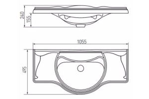 Мебельная раковина Roca America 105 - 3
