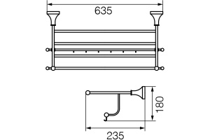 Полка Veragio Gialetta VR.GIL-6426.DO золото - 2