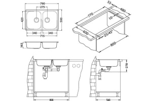 Мойка кухонная Alveus Line 90 - 3