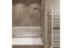 Шторка на ванну DIWO Ростов 4GW014 неподвижная, 40x150