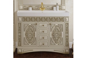 Беатрис -120 Тумба с 4 ящ бежевая патина