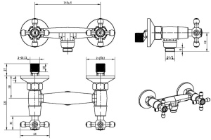 Смеситель Boheme Crystal 294-CRST для душа - 2