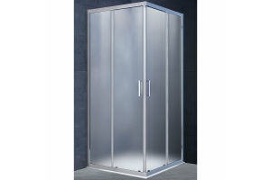 Душевой уголок Vincea Alpha 100х100 черный стекло рифленое