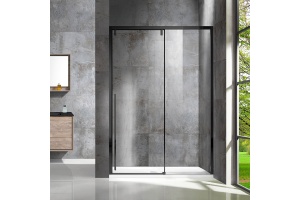 Душевая дверь в нишу Vincea Lugano VDS-1L140CLB-1 140 см, профиль черный