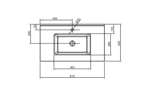 Мебельная раковина Jacob Delafon Ola EXTA112 81 см - 2