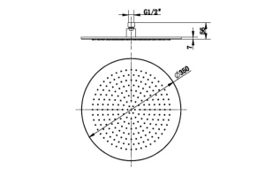 Верхний душ Villeroy & Boch Universal черный, матовый (TVC000003000K5) - 2