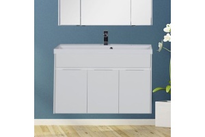 Тумба с раковиной Aquanet Латина 100 белая