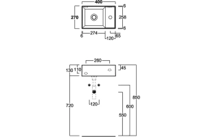 Раковина накладная Simas Agile 40 белая - 3