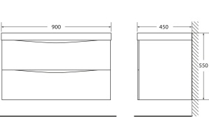 Тумба под раковину BelBagno Marino 90 белый - 3