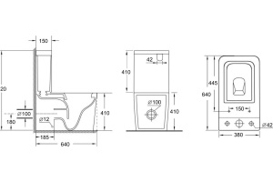 Tavr 2.0 C1 Чаша с сидением (Soft Close-SLIMSEAT) для унитаза напольного с Rimless (243542) - 3