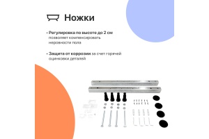 Акриловая ванна DIWO Казань 150x70 с ножками - 3