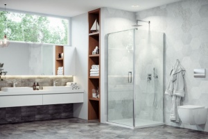 Боковая стенка Excellent Mazo 90х195 профиль хром стекло прозрачное - 3