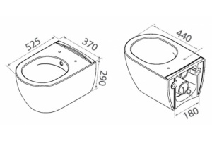 Унитаз подвесной Boheme Bianco белый матовый с сиденьем микролифт - 2
