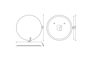 Зеркало Sancos Sfera 100 с подсветкой - 3